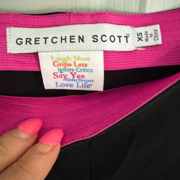 Gretchen Scott Womens Size XS Pants GripeLess Pull On Stretch Black - Picture 6 of 15